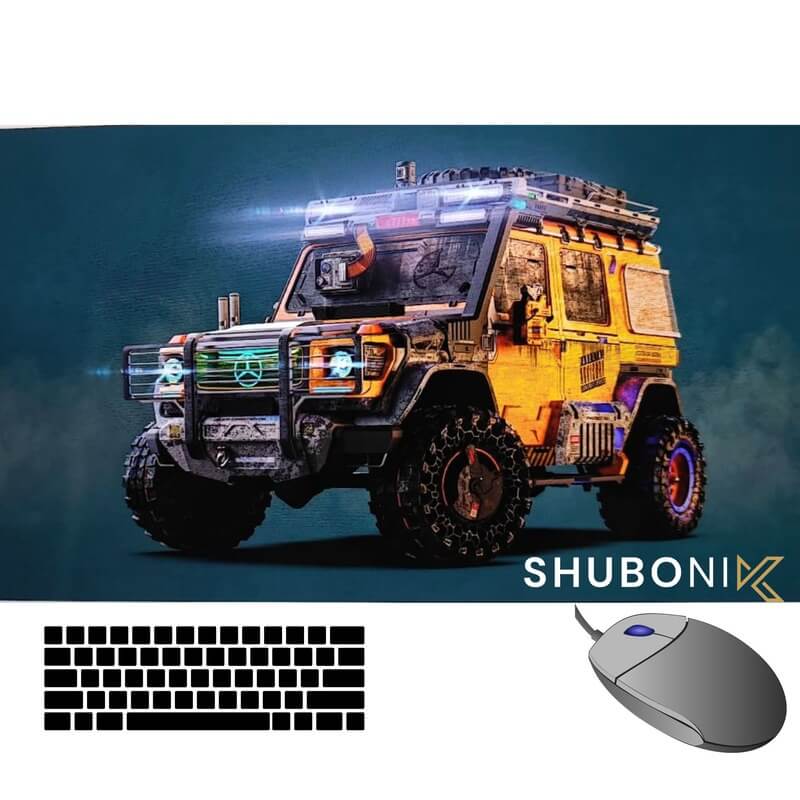 Cars Mouse Pad | Cyber G Wagon Mouse Pad | Antislip Rubber Base & Smooth Control for PC, Laptop, Mouse Pad Computer Printed Desk Mat - Image 1