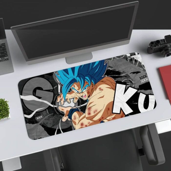 goku mouse pad large (3) Dragon Ball Z Mouse Pad | Goku Gaming Mouse Pad | Large Anime Mouse Pad | 3mm Thick with Anti-Skid Rubber Base | Size (11 x 23 Inch) - Image 1