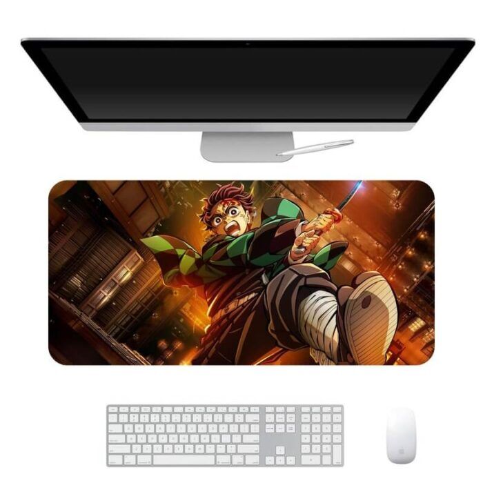 SHUBONIK Demon Slayer Large Gaming Mouse Pad — Kimetsu no Yaiba Large Desk Mat, Non-Slip Rubber Base, Ultra-Smooth Surface - Image 1